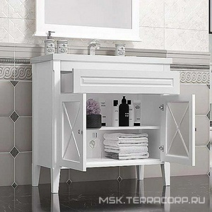 Тумба напольная  90, 900х865х480 мм, цвет белый матовый, БЕЗ раковины Cerastyle Frame 90, Анита 90 ZZ Opadiris Палермо 00-00002355