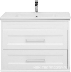 Тумба напольная/подвесная "" - 100 см, цвет белый, 2 выдвижн. ящика, БЕЗ раковины  и комплекта ножек Aquanet Бостон 209678