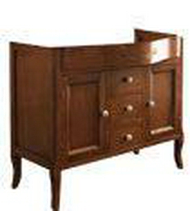 Тумба 90хh75,5мм, закрытая, 2 дверцы, 3 ящика, ручки в компл., под раковину 100см, арт. 1050 01, (цв. орех),  ZZ Kerasan Retro 734740