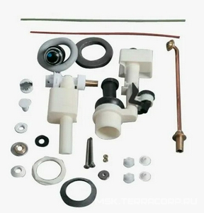 Механизм смыва для "Низкого" бачка унитаза, для арт.LA09, (кнопка смыва цв. хром),  ZZ Simas Lante D25 cromo