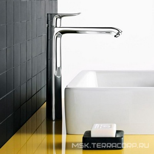 Смеситель для раковины, Высокий, излив 197хh254мм, с д/к, (цв.хром),  Hansgrohe Metris 31082000