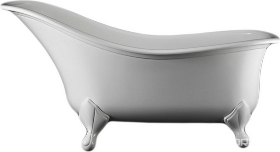 Ванна 1700х850хh840мм, ножки цв. белый в компл., вулканический литой камень, (БЕЗ сифона арт.K-31хх),  ZZ Victoria Albert Drayton DRA-N-SW + FT-DRA-SW