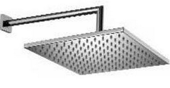 Душ верхний, стационарный, лейка квадратная 300мм, стеновой кронштейн 360мм, G1/2, декор. накладка в компл., (цв. хром), Quadra / X-Change 3М ZZ 3M Showers 6515 CC