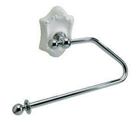 Полотенцедержатель 28х13см, (цв. хром, керамика), Londra Z XXZ