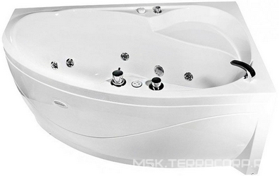 Ванна "АМЕЛИЯ-BRONZE", 1600х1050 (правая), каркас, слив-перелив, фронт.панель, ГМ7 "Джереми", НМ2 "Глори", контр.200, молдинг, АМ "Bronze",подсветка,