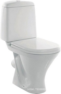 Унитаз-компакт "", косой выход, арматура 1-режим. "Уклад", сиденье полипропилен, крепление в комплекте Sanita Аттика WC.CC/Attica/1-P/WHT.G/S1 (ATCSACC01090113)