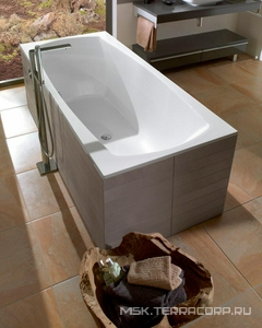 Ванна 1800х800хh500мм, (кварил цв. белый),ножки пласт. h145-180мм в компл., (без удлинённого слива-перелива), ZZ Villeroy & Boch My Art UBQ180MYA2V-01