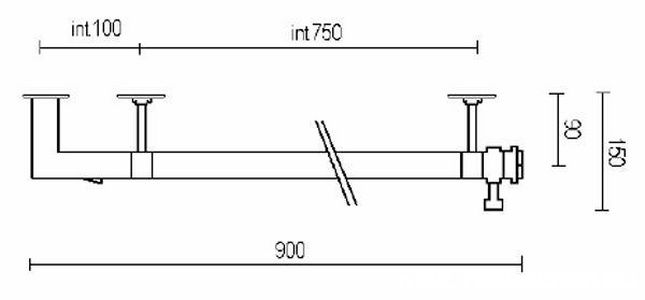 Полотенцесушитель горизонтальный 900х150мм, (эл.+Box, 80W), (цв.белый) Margaroli  ZZ Margaroli Acrobaleno 616/900 White (эл.+Вox)
