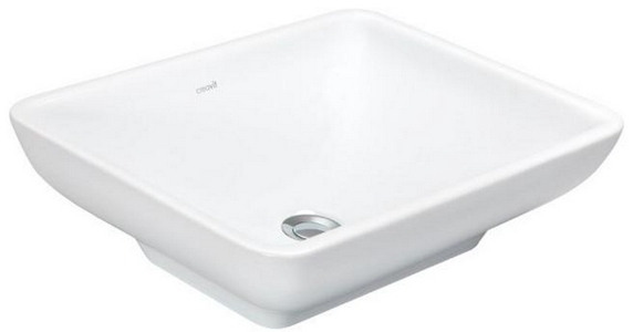 Раковина-чаша накладная  49x39 см, БЕЗ отверстия для смесителя, белая KL Creavit Tina TP140-00CB00E-0000 / TP140(TP140.00000)