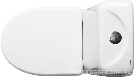 Унитаз-компакт "", косой выход, арматура 1-режим. Alcaplast, сиденье дюропласт с микролифтом, крепление в комплекте Sanita Идеал WC.CC/Ideal/2-DM/WHT.G/S1 (IDLSACC01030713)