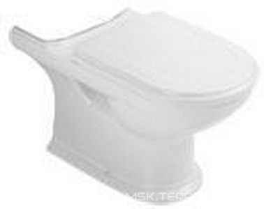 Чаша напольного унитаза 370х725мм, без сиденья, крепл. к полу в компл., горизонт.слив (R2 Star white ceramicplus),  KL Villeroy & Boch Hommage 666210R2