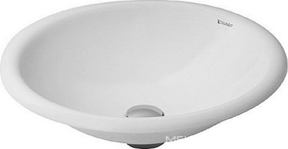 Раковина 50см, круглая без отв д/смес., встраиваемая в столешницу, (покрыта эмалью со всех сторон)  ZZ Duravit Architec 031850 00 00