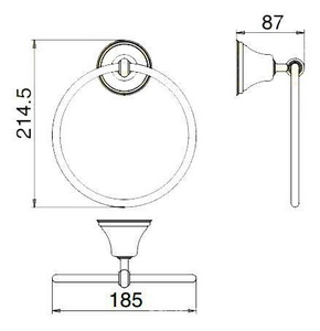 Полотенцедержатель-кольцо (бронза),  ZZ 3M Old italy 8221 UU