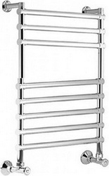 Полотенцесушитель 500(530)хh762х125мм, подвод воды int.470мм, (цв.шлифованый никель), краны, крепёж в компл., (ГВС, 6 bar) Margaroli 464 ZZ