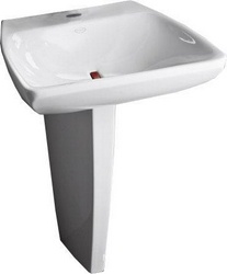 Раковина 65(47)х50хh16см, с 1 отв. для смесителя (заглушка слива, крепл. в компл.) Nexus XX