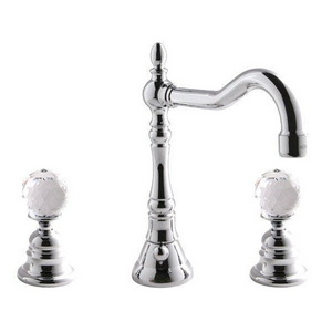 Смеситель для раковины на 3 отв., с д/к, классический излив, (цв. хром),  ZZ Fima Carlo Frattini Elizabeth Chic F5081CCR