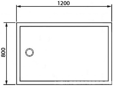 Поддон для душа прямоугольный 1200х800хh40(h120-160)мм, (БЕЗ ножек, набора деталей слива, передней (угловой) панели), Purano ZZ Huppe Huppe Purano 202163 055