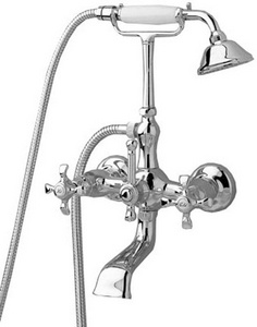 Смеситель для ванны, с душевым гарнитуром, (цв. хром),  KL 3M Nuova retro 4101 СС / старый арт.4100 CC