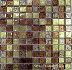 Мозаика Спектр-М Микс стекло Мозаика из стекла на сетке S10-006 ZZ |30x30