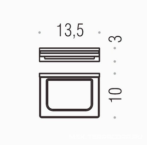 Мыльница настенная, (стекло матовое/хром),  Colombo Look B1601.000