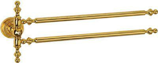 Держатель для полотенца двойной Imperiale, крепеж в комплекте, золото XX