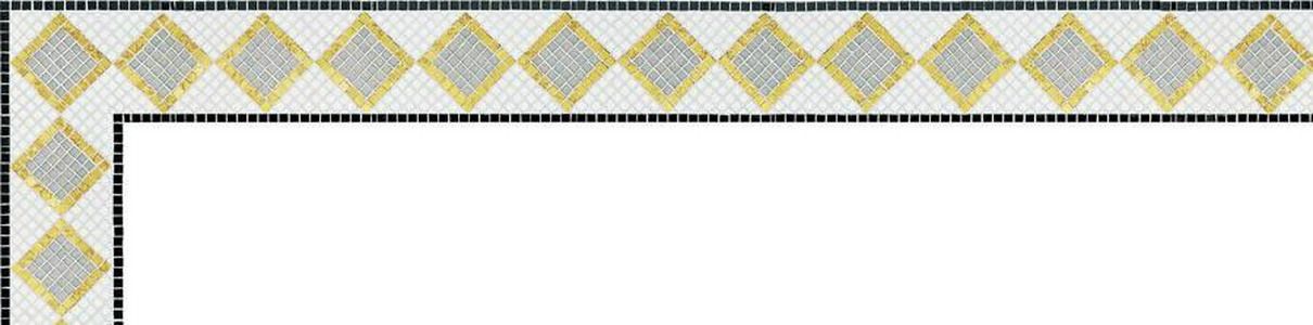 Мозаика Border Giunone Oro 10 ZZ12.8x100 Bisazza Бордюры BG128