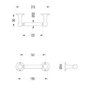 Держатель для т/б (цв. хром)  ZZ Devon & Devon New York NY111CR