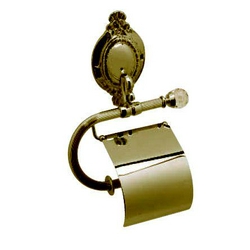 Держатель для туалетной бумаги, с крышкой 32х7хh30см, (цв. бронза), Oval cristallo Z XXZ