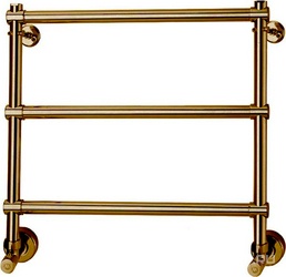 Полотенцесушитель 500(530)хh500х125мм, подвод воды int.470мм, (цв.бронза), краны, крепёж в компл., (ГВС, 6 bar) Margaroli 440 ZZ