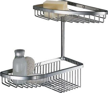 Полочка угловая двухярусная 29х24,5хh29см, (цв. хром) Complimenti ZZ Colombo Complementi B9607