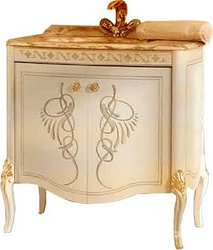 Тумба под раковину, 80,3хh84х53см, две распашные двери, ручки цв. золото, Hermitage ZZ