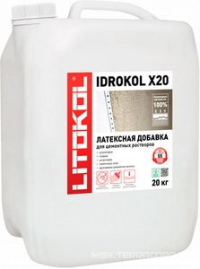 Добавка латексная для увеличения адгезии цементных растворов Idrokol x20-m 20 кг ZZ Litokol IdroKol LK-IK20