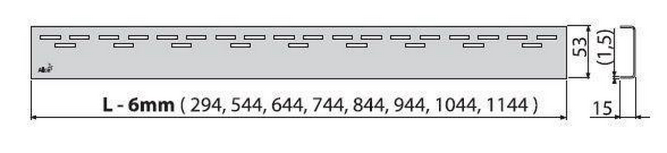 Решетка  с установкой "под плитку" для водоотводящего желоба APZ12-750 XX AlcaPlast Tile TILE-750