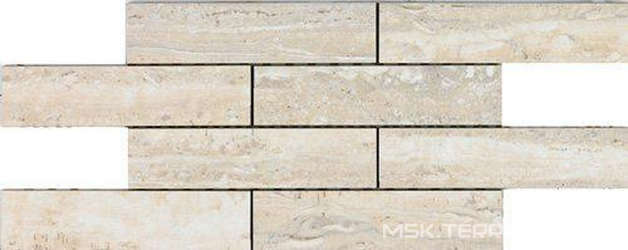 Mosaico Brick Silver Naturale 5x20 XX |20x40