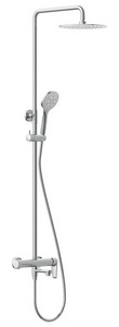 Душевая стойка для ванны/душа, поворотный излив, ручной + верхний душ, шланг -150 см, цв. хром Cersanit Moduo 64314