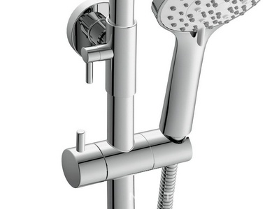 Душевая стойка для ванны/душа, поворотный излив, ручной + верхний душ, шланг -150 см, цв. хром Cersanit Moduo 64314