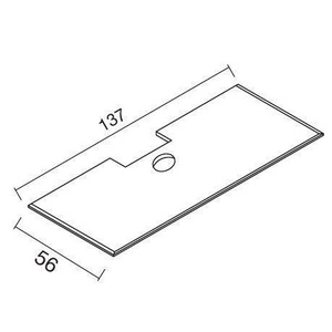 Столешница 137х56хh2см, с отверстием под накладную раковину, (мрамор цв. Calacata Oro), (БЕЗ дерев.транспорт.ящика арт.000MG131),  ZZ Oasis Lutetia 0LTTM1371 LCO