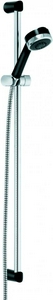 Душевой гарнитур (руч. душ 3 типа струи, шланг 1600мм, душ.штанга 900мм), черный/хром Kludi Zenta 6084086-00