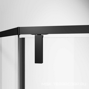 Душевой уголок 900х900хh1950мм, 5-ти угольн, распашн.дверь правая/левая, с 2 неподв.сегмент.(ст.прозр.6мм Easy Clean, фурнит.цв.черный мат),  ZZ Vincea Slim-N VSP-4SN900CLB