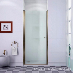 Дверь в нишу 800хh1950мм, распашная, петли слева, (стекло текстурное Punto 6мм, фурнит. цв.бронза),  ZZ Cezares Pordenone PORDENONE-B-1-80-P-Br-L