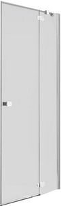 Дверь распаш.с неподв.сегментом,для монтажа с бок/пан, 1000 (970-995)хh1950мм,вход 555мм,пет/прав, (ст-о 6мм, проз.High Glass., фурн.хром/пол/алюм) ZZ Provex Combi 0015 CT 05 GL R  HG