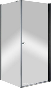 Душевой уголок 1000х1000хh1950мм, квадратный (петли справа/слева), 1 распаш. дверь с боковой стенкой, (ст.прозрачное 6мм, фурнит. цв.хром),  ZZ Cezares Elena ELENA-W-A-1-100-C-Cr