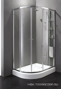 Душ.уголок 1200х900хh2000мм,R550, ассиметричный, 2 раздвижн.двери с 2 непод.сегм,"Правый",полки справа, вход 530мм,(ст/проз,6мм,фурн.цв.хром)  ZZ Cezares Anima ANIMA-RH-2-120/90-C-Cr-R / ANIMA-W-RH-2-120/90-C-Cr-R