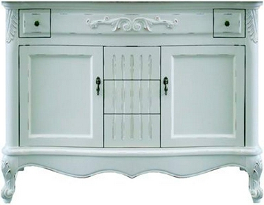 Тумба  1170*610*830 в комплекте с раковиной, БЕЗ столешницы, цвет светло-бежевый антик ZZ Demax Виктория 8506