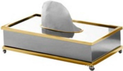 Коробочка для бумажных салфеток 24х14хh7см, (хром/золото) as ZZ Pomd'or Complementos/Jaboner 14.94.01.003