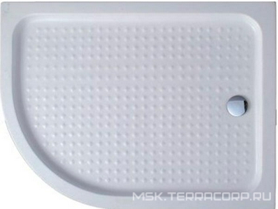 Поддон душевой 1200х900h150мм, ассиметричный, R550мм, "Правый", отв. слива 90мм, (сифон крыш. цв.хром, мет каркас, ножки/комп.), акрил/бел, Cezares ZZ Cezares Универсал TRAY-A-RH-120/90-550-15-W-R