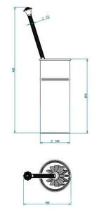 Ёрш напольный с крышкой (цв.бронза (Bronze brillant))  ZZ THG Versailles G14-D01-04700С