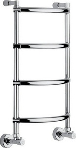 Полотенцесушитель 405(435)х720х190мм, подвод воды int.360 (цв. English Gold), краны, крепеж в комплекте (ГВС, 6 bar), Margaroli 432  ZZ Margaroli Luna 432-405x707,5-360/4M English Gold