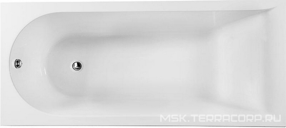Ванна акриловая Inspire 170x75 см, прямоугольная, (БЕЗ каркаса, слива-перелива и панели), белая XX