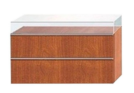 Шкаф подвесной с 2-мя выдв.ящиками 70х55х33см (цв.Macassar (коричневый натур.шпон) крепления в компл.,  ZZ Duravit Happy D HD 9394.24 (L1400)